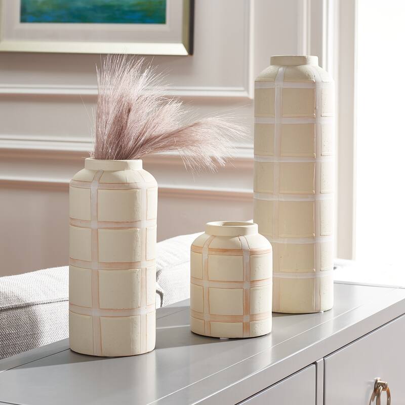 SAFAVIEH Luette Ceramic Decorative Vase (Set of 3) - 5Wx5Dx15H