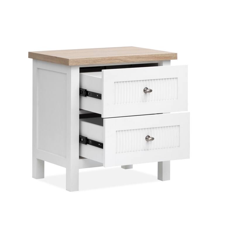 Salt Life Home Windmill Harbour White Whisp and Sand Drawer Nightstand