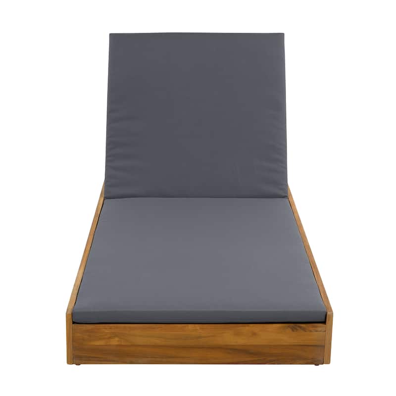 Christopher Knight Home - Aurelius Outdoor Acacia Wood Chaise Lounge Set