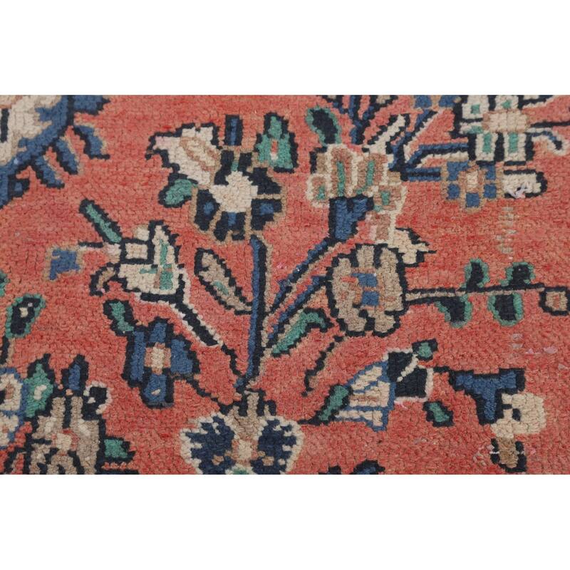 Vintage Hamedan Persian Vintage Area Rug Handmade Wool Carpet - 8'10"x 11'3"