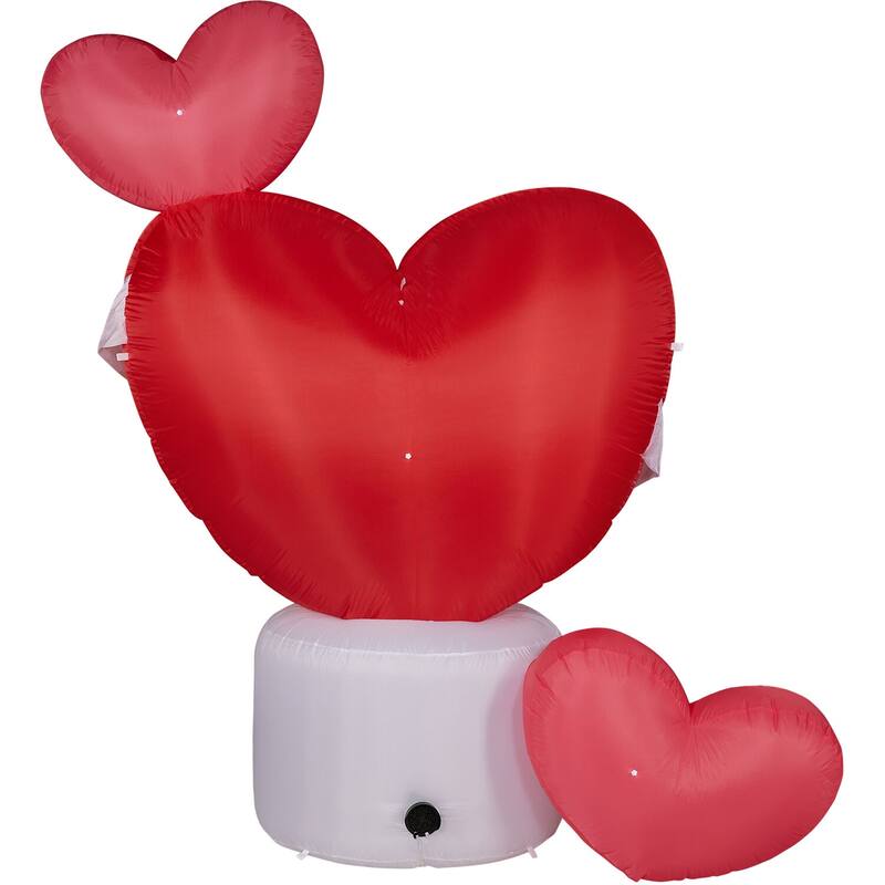 Fraser Hill Farm 8-Ft. Tall Valentine's Day Heart, Blow Up Inflatable - 8 Feet