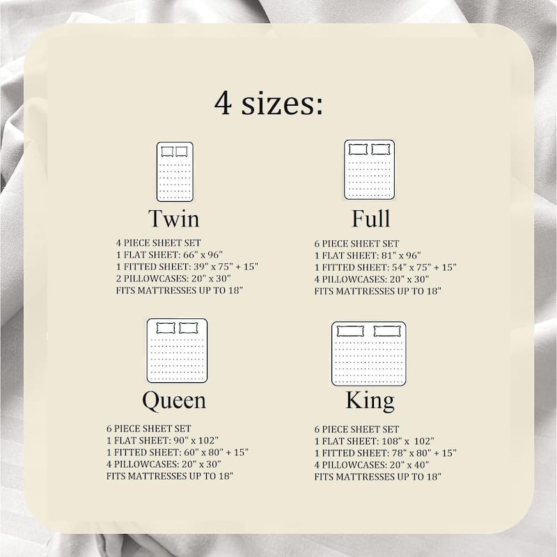 FAITH, HOPE, LOVE HOME DÉCOR 6 Piece Full Stripe Sheet Set includes 1 Flat Sheet 1 Fitted Sheet 4 pillow cases-Blush
