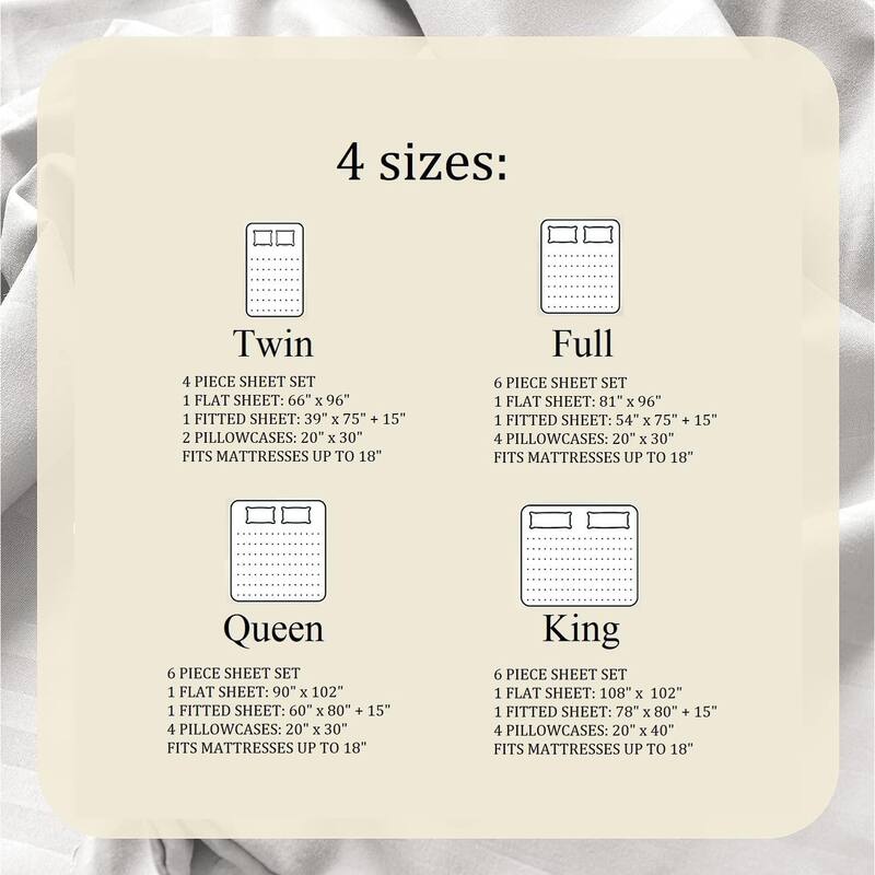 FAITH, HOPE, LOVE HOME DÉCOR 6 Piece King Stripe Sheet Set includes 1 Flat Sheet 1 Fitted Sheet 4 pillow cases-Blush