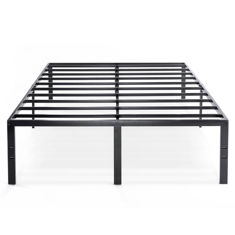 Metal 18-inch Platform Bed with Steel Slats By Crown Comfort