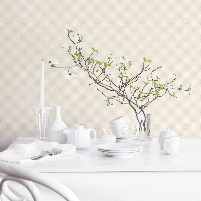 Galerie Wallcoverings Just Kitchens Leaf Dot Spot Vinyl on Non-woven Matte Wallpaper Roll