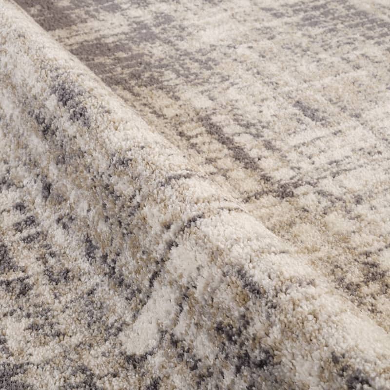 Avant Gray Abstract Power-Loom Area Rug 2' x 3'