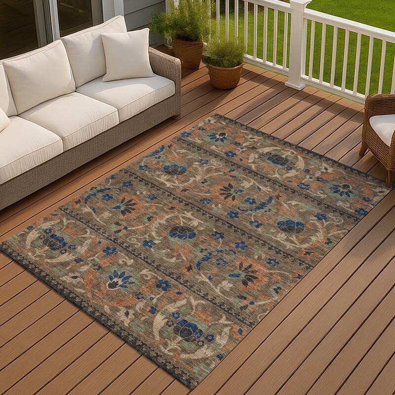 Machine Washable Indoor/ Outdoor Global Alix Chantille Rug