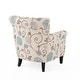 preview thumbnail 5 of 8, Roseville Fabric Floral Club Chair by Christopher Knight Home