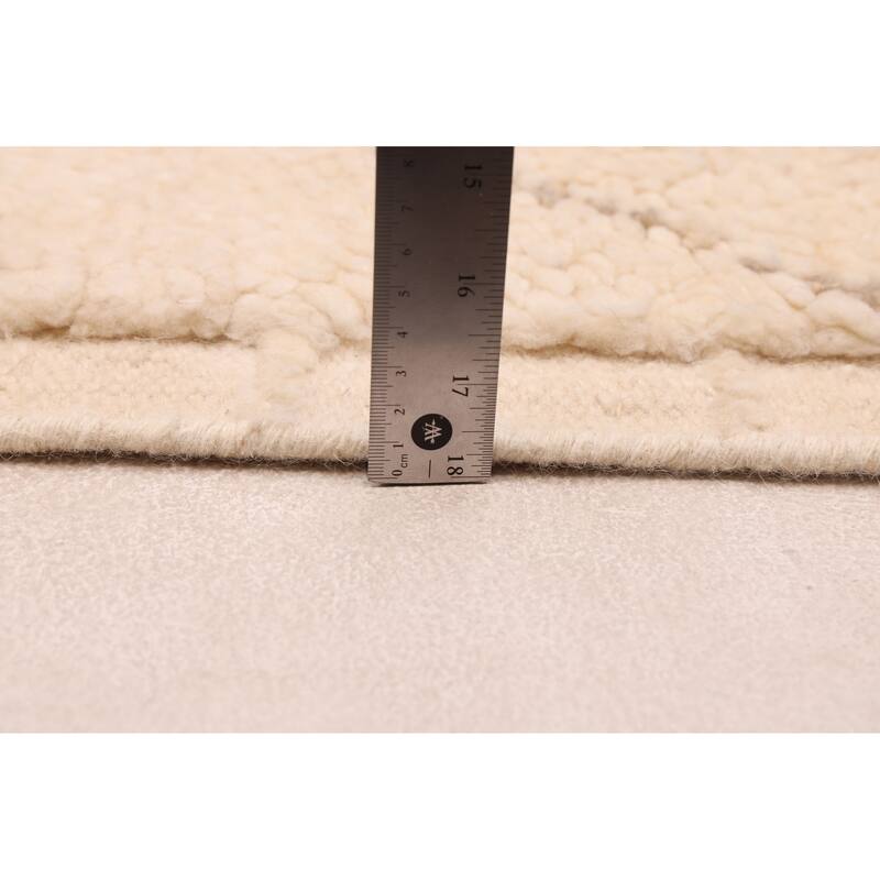 ECARPETGALLERY Hand-knotted Looma Cream Wool Rug - 8'1 x 10'3