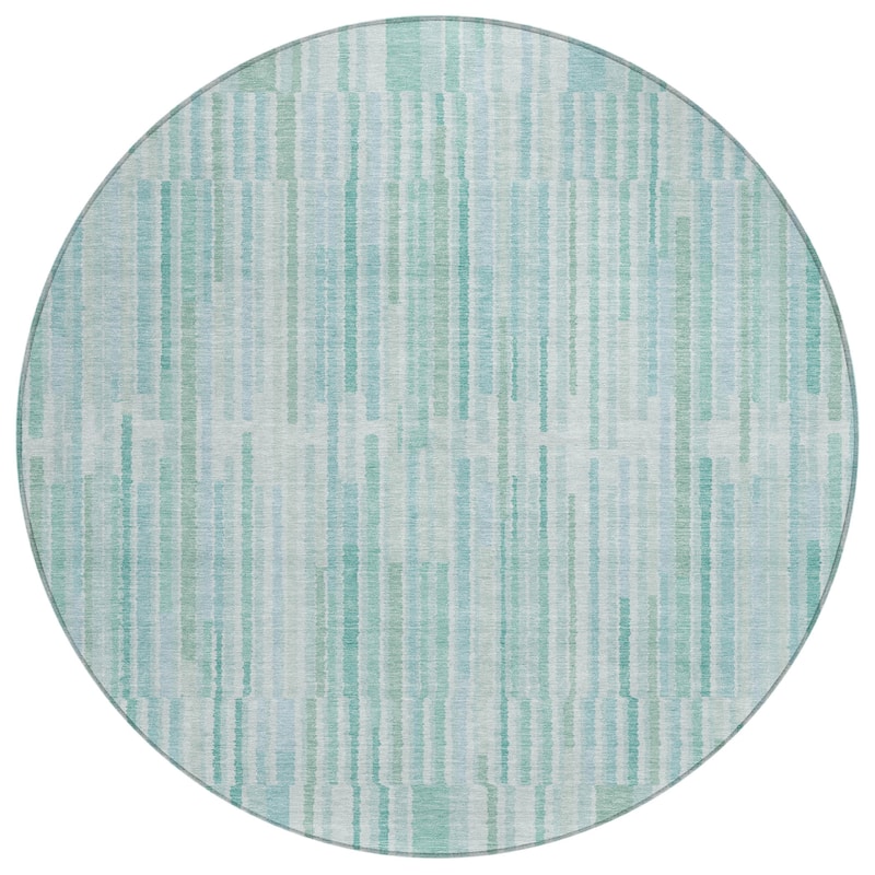 HomeRoots Striped Transitional Rectangle Outdoor Rug