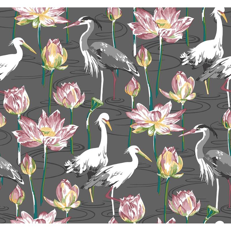 A-Street Prints Barton Grey Heron Wallpaper