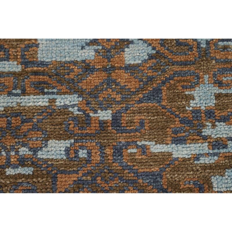 Abstract Contemporary Area Rug Hand-Knotted Wool Carpet - 8'10"x 11'8"