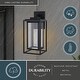 preview thumbnail 1 of 6, VAXCEL Filmore 16 in. H 1-Light Black Transitional Outdoor Wall Sconce, Durable Metal, Clear Glass Shade, LED Compatible Textured Black - 7-in W x 16-in H x 8-in D