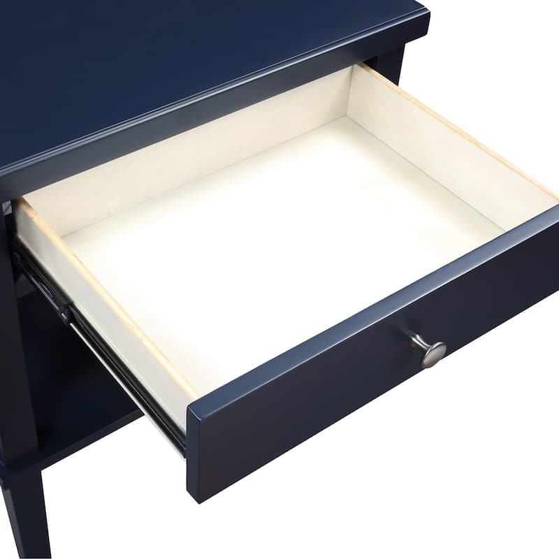 Wooden Nightstand Bedroom with Lower Shelf