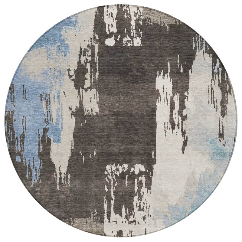 Machine Washable Indoor/ Outdoor Contemporary Fusion Chantille Rug
