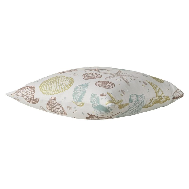 Siscovers Marine Life Seashell Print Throw Pillow