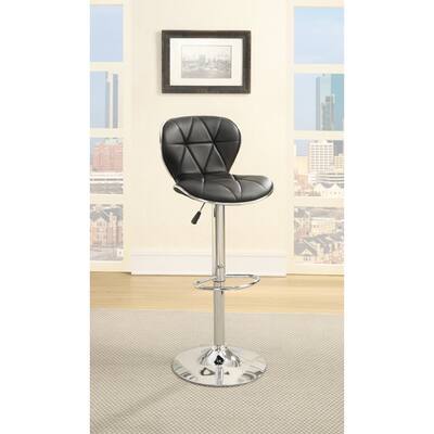 Leather Upholstered Bar Stool With Gas Lift, Set of 2 - 35 H x 18 W x 21 L Inches