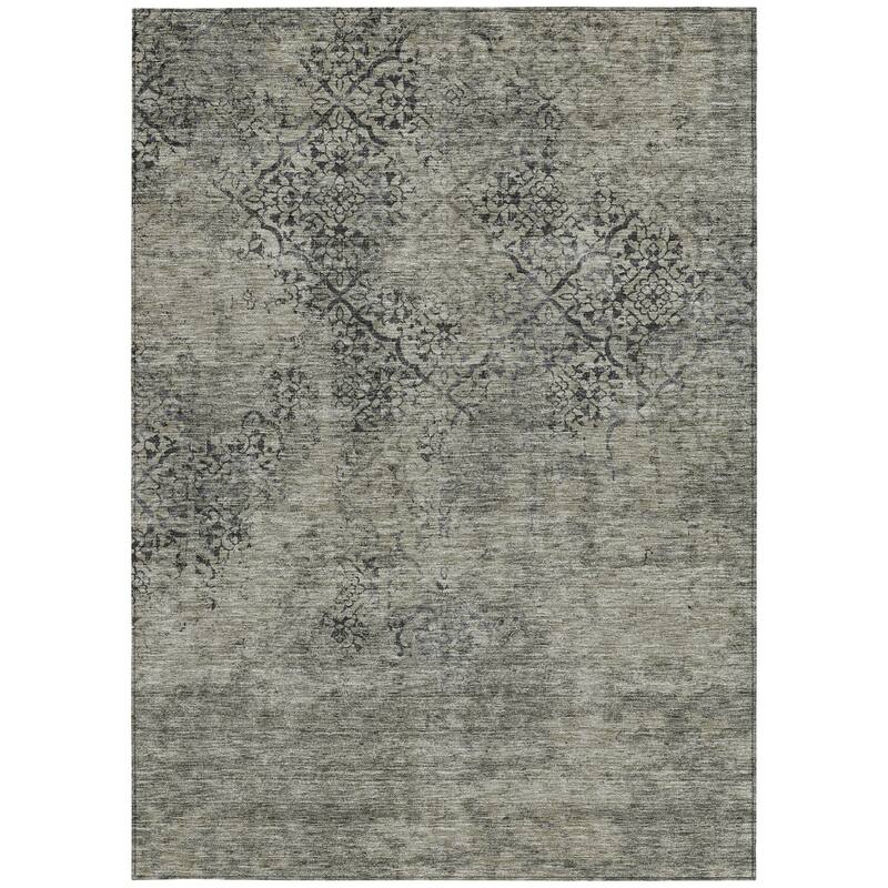 HomeRoots Floral Transitional Rectangle Outdoor Rug