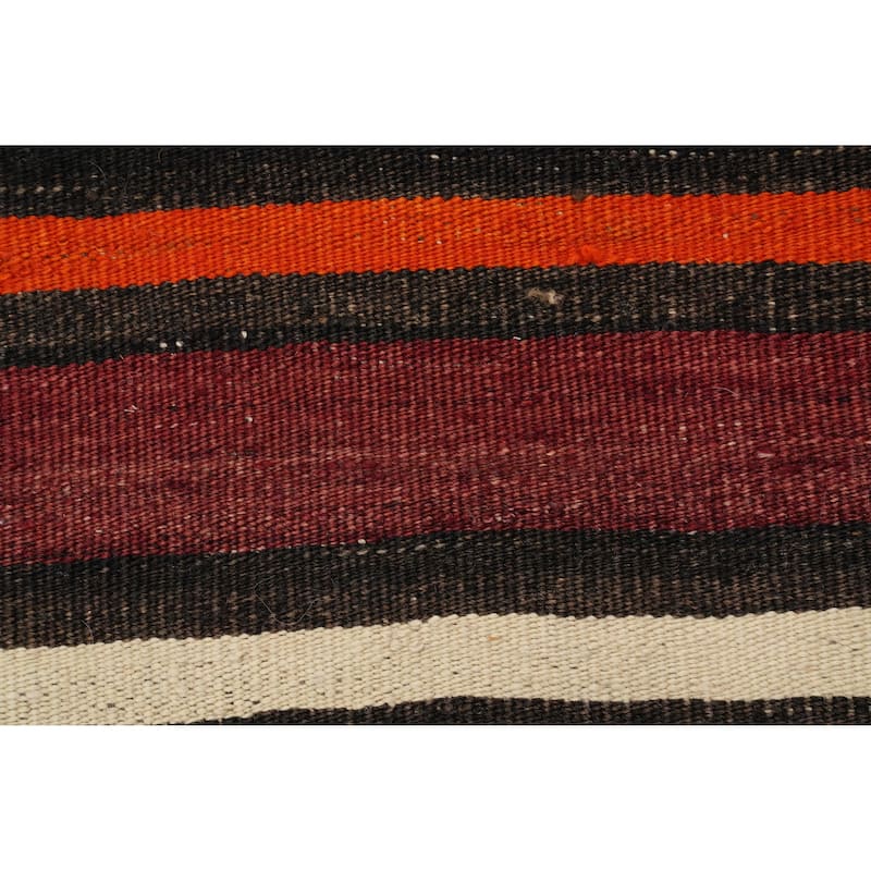 Hand Woven Oriental 100% Wool Carpet Southwestern Geometric Multi-Colored Kilim Area Rug - 9' 0'' X 4' 11''
