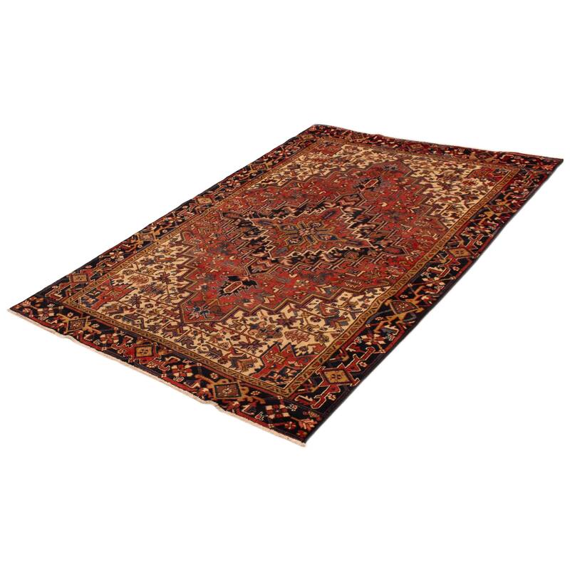 ECARPETGALLERY Hand-knotted Sarabi Dark Copper Wool Rug - 6'9 x 10'2