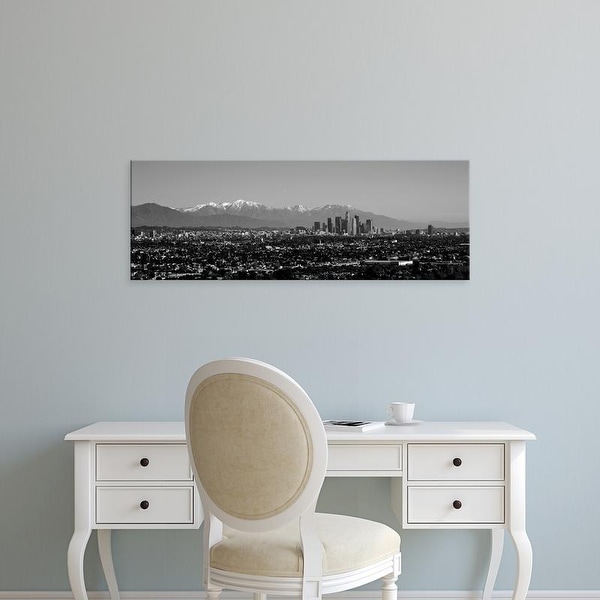 Easy Art Prints Panoramic Images's 'High angle view of a city, Los Angeles, California, USA' Premium Canvas Art