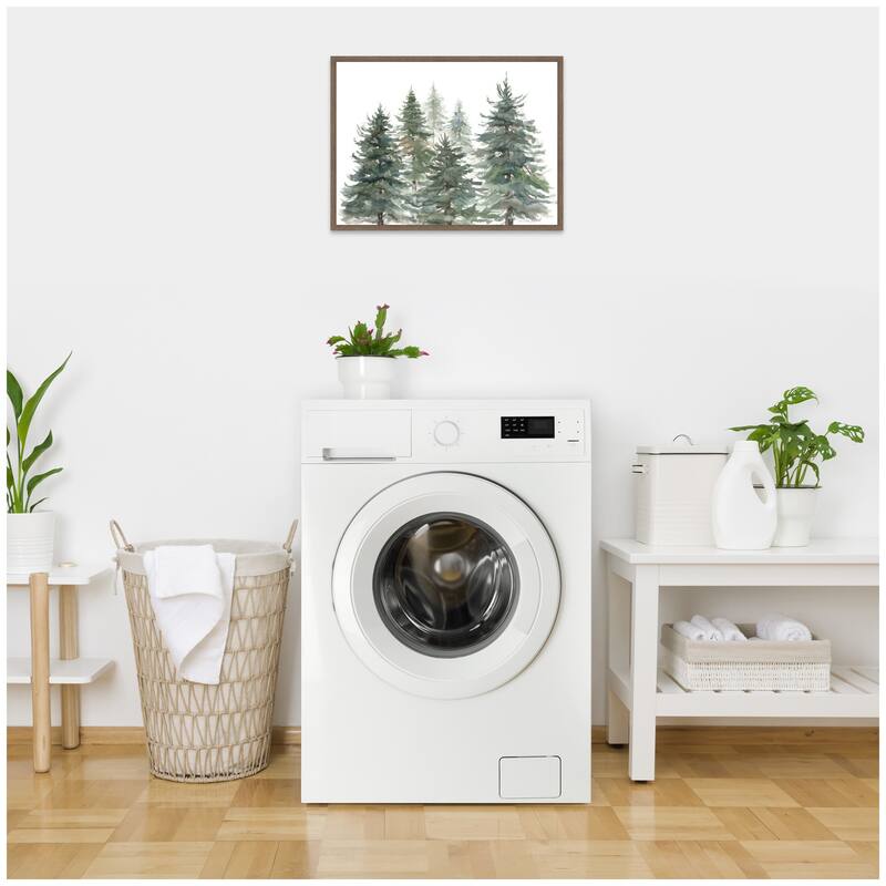 Kate and Laurel Sylvie Framed Canvas Pines And Evergreens by Patricia Shaw