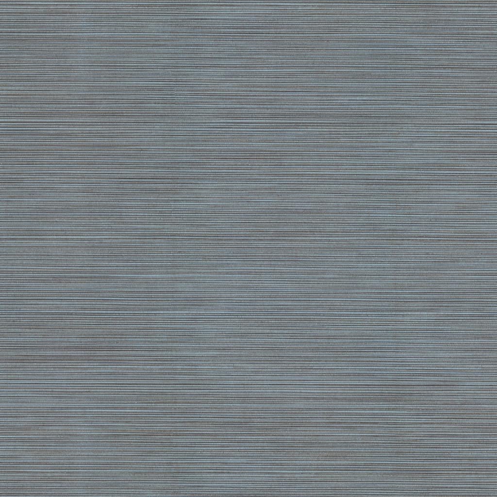 Warner Lorn Blue Faux Grasscloth Wallpaper