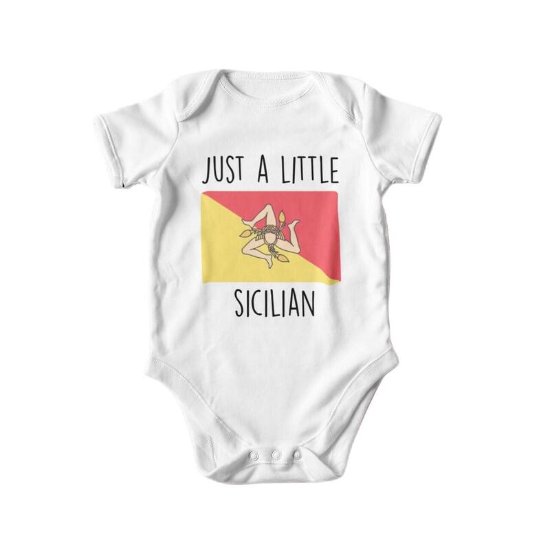 Sicily Italy Italian - Baby Boy Girl Clothes Infant Bodysuit Funny Cute Newborn - White - Newborn