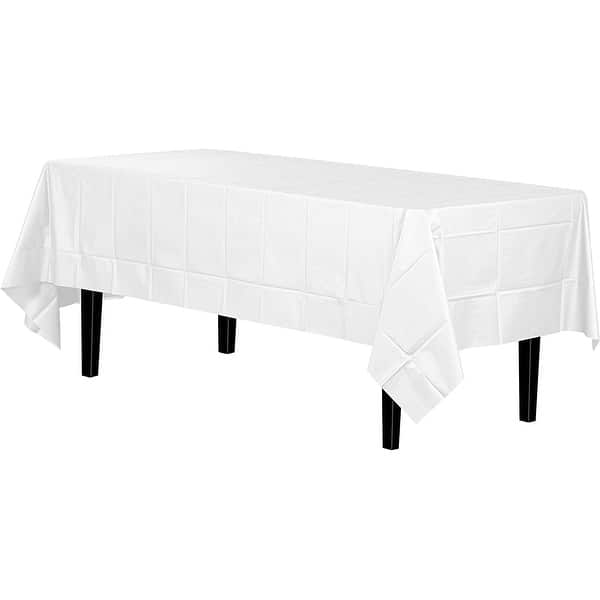 2Pack Premium Plastic Tablecloth 54 Inch. x 108 Inch Bed Bath