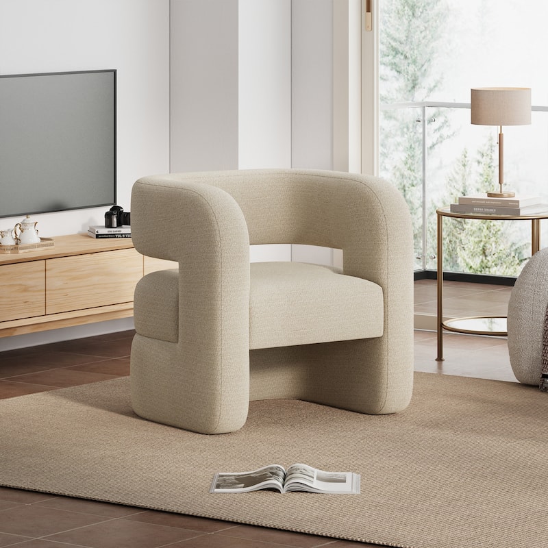 Full Assembled Upholstered Accent Chair For Living Room