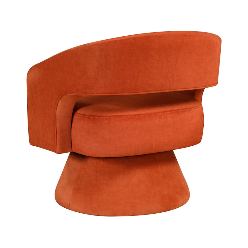 Arden 27" Velvet Swivel Chair - 360-Degree Metal Swivel Base