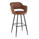 Option Brown Faux Leather/Black Metal