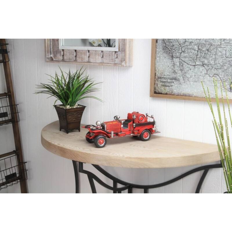 1920's Style Fire Truck Decoration - 16" - Red and Black