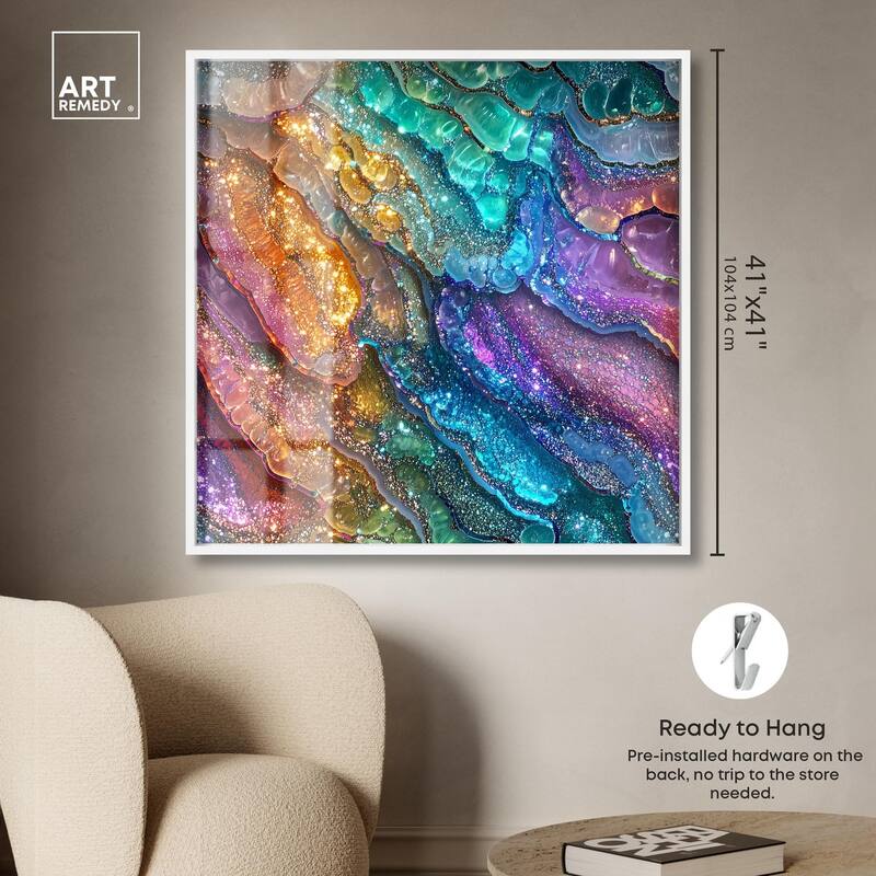 Glittering Spectrum I Shadowbox by Art Remedy