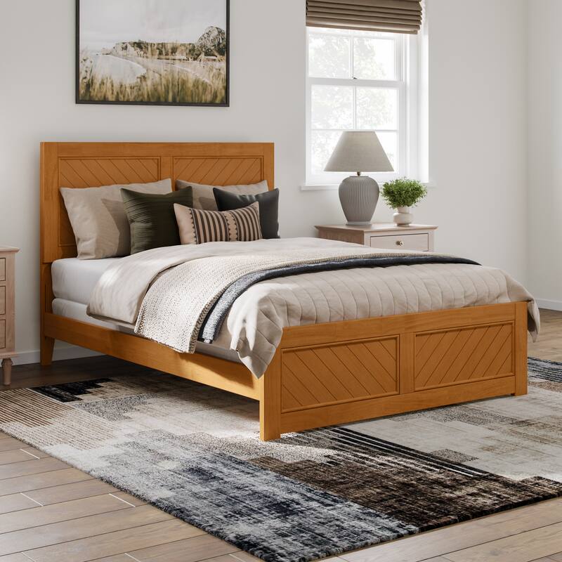 Canyon Foundation Bed Frame with Matching Footboard - Light Toffee - Full