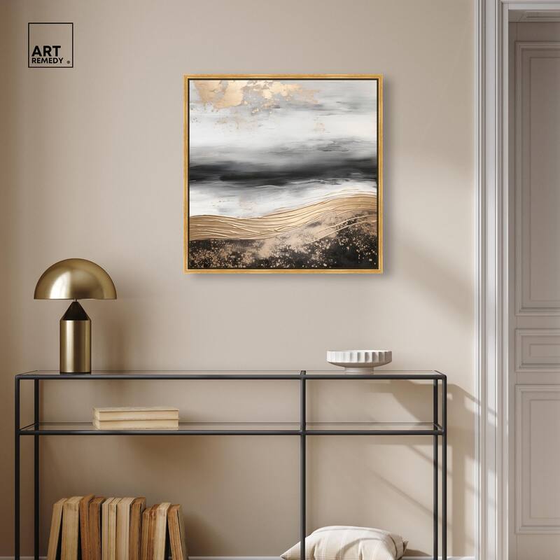 Moonlit Gold Canvas by Art Remedy