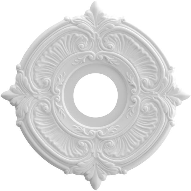 3 1/2" Inside Diameter - Attica Thermoformed PVC Ceiling Medallion - 13" Outside Diameter - Unfinished