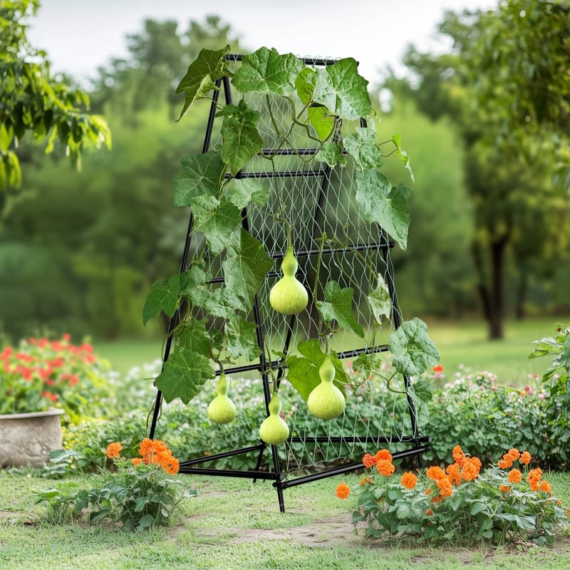 Vegetable Fruit Flower Trellis for Raised Bed Frame Garden Arch Metal Plant Support for Climbing Plants Cucumber Outdoor