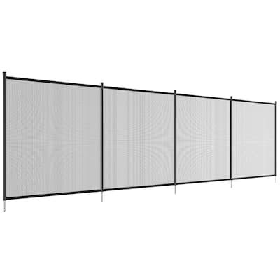 4x12 FT Pool Safety Fence for Inground Pools Kids and Pets Guard - 4x12FT