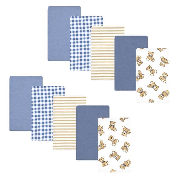 slide 1 of 1, Hudson Baby Infant Boy Flannel Burp Cloth 10pk, Gentleman Bear, One Size - Gentleman Bear 10 Pack - One Size One Size - Gentleman Bear 10 Pack