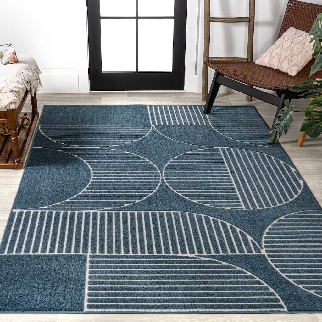 JONATHAN Y Dila Geometric Arch Scandi Striped Ivory/Cream Area Rug