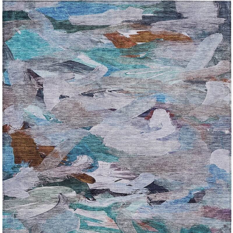 HomeRoots Abstract Transitional Rectangle Outdoor Rug