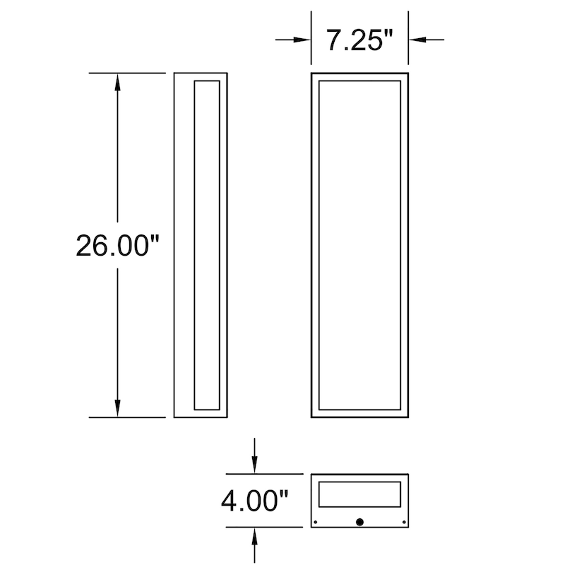 Access Lighting GEO Bi-Directional Large Outdoor LED Wall Sconce - Bronze Finish