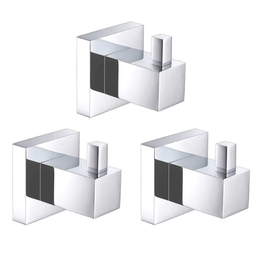 Cube Bathroom Towel & Robe Hook 3 Count