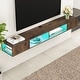 preview thumbnail 41 of 41, WAMPAT 70 inch Floating TV Shelf for Wall with LED Light for Living Room - 70 inch