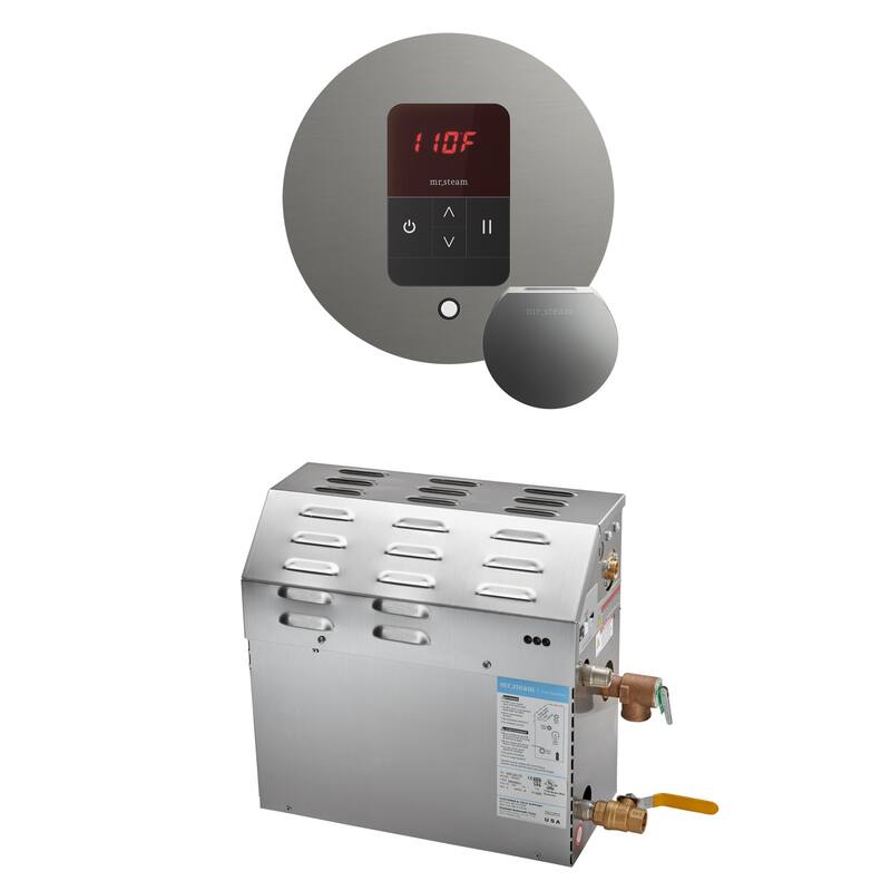 Mr Steam R07C10AK0000 Ms Itempo Round Package 7.5 kW (7500 W) Steam - Satin Steel