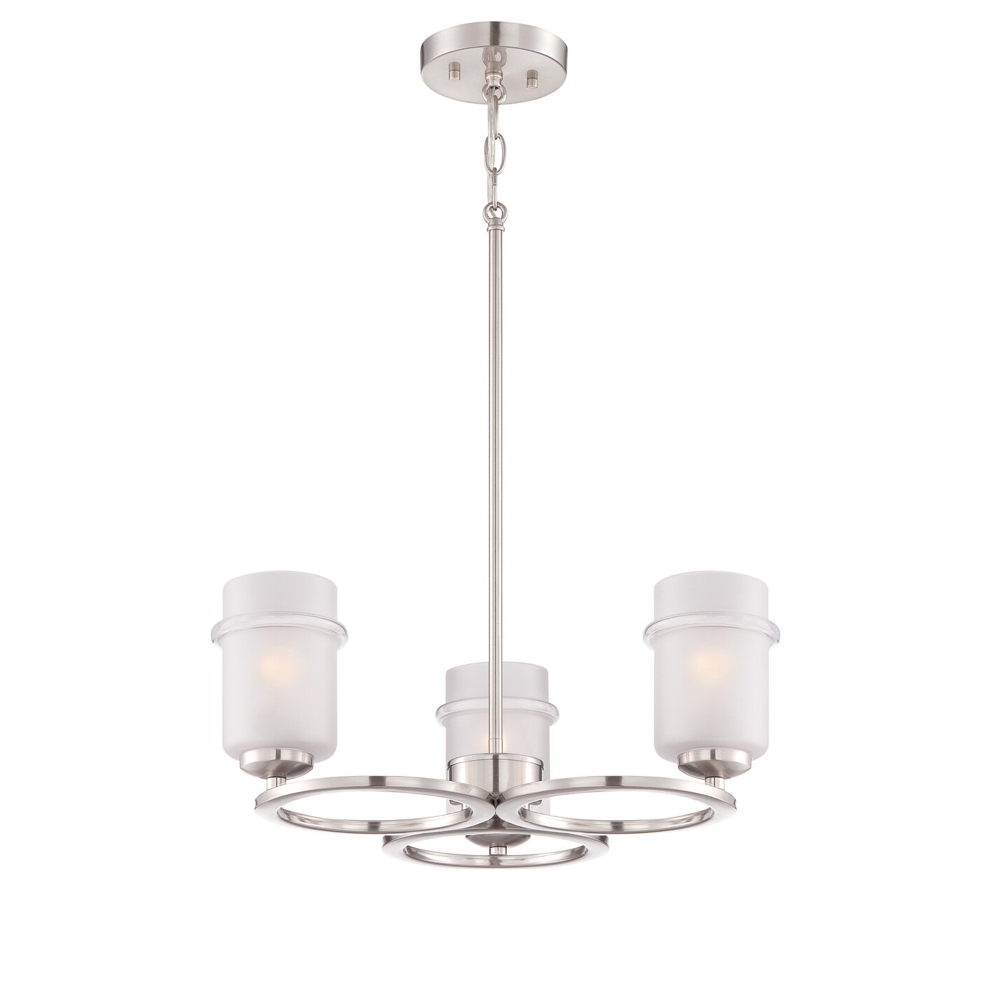 Designers Fountain 86683  Omega 3 Light 1 Tier Chandelier - 12" Chain Included 20.75" Wide - Chandeliers For Bedrooms by Overstock.com