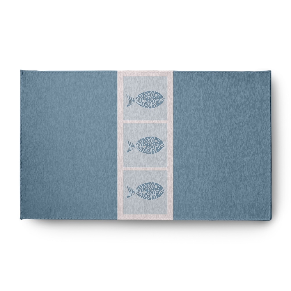 Fish Chips Nautical Indoor/Outdoor Rug