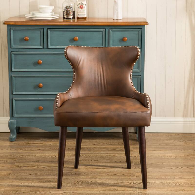 Tufted Button Back Barrel Chair with Nailhead