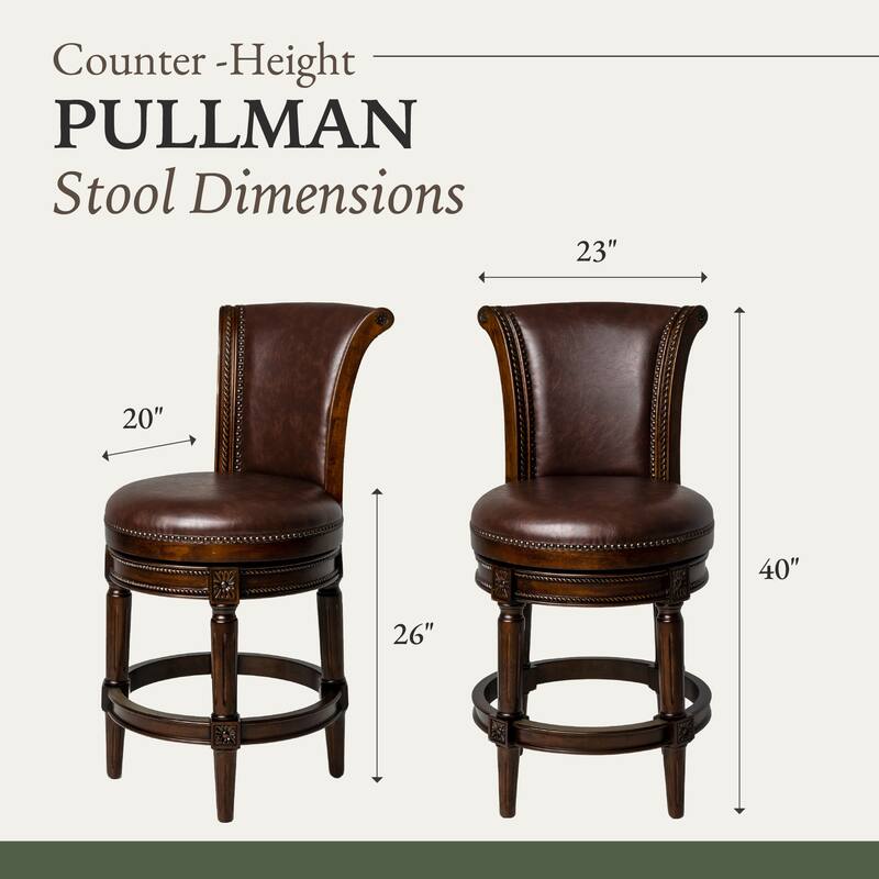 Maven Lane Pullman Swivel Kitchen Dining Stool